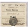 Image 1 : 1913 10¢ Broad leaf.  A date and variet