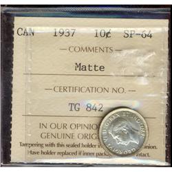 1937 10¢.  ICCS Specimen 64,  A nice bl