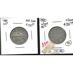 1880H Wide O, 1887, both key dates are 
