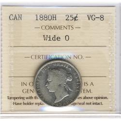 1880H 25¢.  A nice key Wide 0 example i