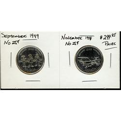 1999 25¢.   A pair of September and Nov