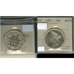 1871 ICCS AU50  Brilliant with light go