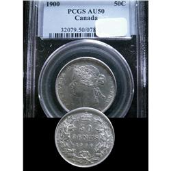 1900  PCGS AU-50, brilliant and lustrou