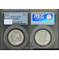 1914 PCGS AU55  Brilliant with lots of 