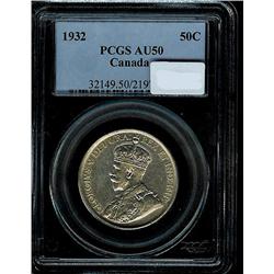 1932 PCGS AU-50,  Brilliant with some n