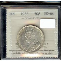 1932 ICCS MS64PQ, fully struck with str