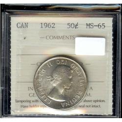 1962 ICCS MS65PQ, lovely toning over fu