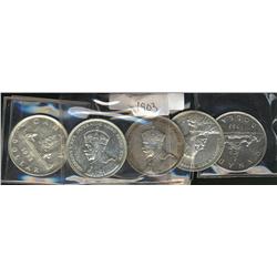 1935  EF-40 to AU-50, lot of 5 pieces.