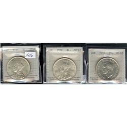 1935, 1936, 1937  all three coins are I