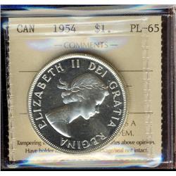 1954 $1.  A gem in ICCS PL65 Cameo cond