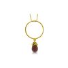 Genuine 3 ctw Garnet Necklace 14KT Yellow Gold - REF-24W4Y