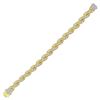 Image 1 : 9 CTW Mens Round Diamond Rope Chain Bracelet 10kt Yellow Gold - REF-736A3M