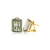 Image 1 : Genuine 13 ctw Green Amethyst Earrings 14KT Yellow Gold - REF-53Y2F