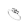 Image 1 : 0.02 CTW Womens Round Diamond Heart Ring 10kt Two-tone Gold - REF-13W2H