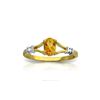 Image 1 : Genuine 0.46 ctw Citrine & Diamond Ring 14KT Yellow Gold - REF-27N2R