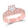 Image 1 : 1/2 CTW Round Diamond Bridal Wedding Ring 14kt Rose Gold - REF-81M8F