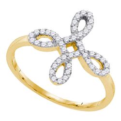 1/6 CTW Womens Round Diamond Fashion Ring 10kt Yellow Gold - REF-17H6R
