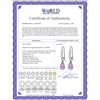 Image 2 : Genuine 4.68 ctw Amethyst & Diamond Earrings 14KT White Gold - REF-40F7Z