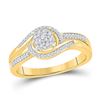Image 1 : 1/5 CTW Womens Round Diamond Solitaire Promise Ring 10kt Yellow Gold - REF-27T3V
