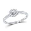Image 1 : 1/4 CTW Womens Round Diamond Solitaire Promise Ring 10kt White Gold - REF-24V5Y