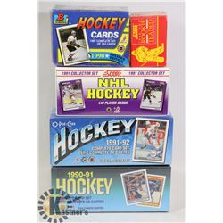 5 HOCKEY CARD FACTORY SETS STILL SEALED