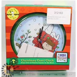 SNOOPY CHRISTMAS CLOCK NEW IN BOX