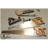 Image 1 : VINTAGE TOOLS, INCLUDING PLANE AND 2 HAND SAW