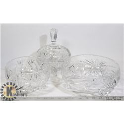 FOOTED PINWHEEL CRYSTAL LOT