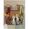 Image 1 : LOT WITH 4 CHRISTMAS TREE CANDLES AND NEW IN BOX