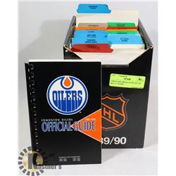 1989/90 NHL MEDIA GUIDE SET OF ALL 21 TEAMS