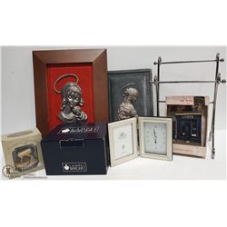 ESTATE LOT OF HOUSEHOLD DECOR INCL LAMPE BERGER