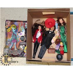 LOT OF MISCELLANEOUS DOLLS:  MONSTER HIGH AND OZ
