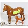 Image 1 : VINTAGE CAST METAL HORSE SET, MARE AND FOAL