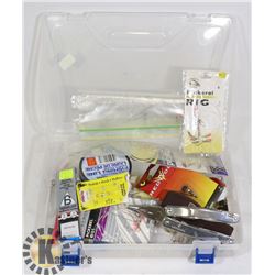 FISHING SUPPLIES IN CONTAINER