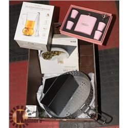 BOX OF ASSORTED HOME ESTATE ITEMS