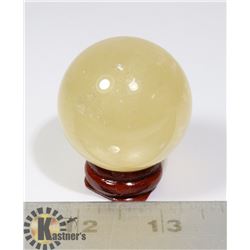 #76-CALCITE SPHERE BALL + STAND 41.8mm