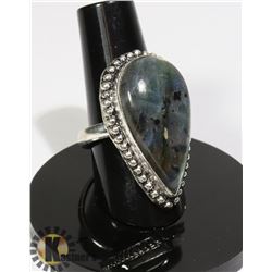 #84-LABRADORITE RING SIZE 7.5