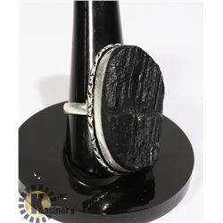 #20-RAW TOURMALINE RING SIZE 9