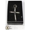 Image 1 : SILVER ALLOY CROSS NECKLACE