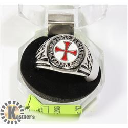 316L STEEL KNIGHTS TEMPLAR RING SIZE 11