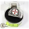 Image 1 : 316L STEEL KNIGHTS TEMPLAR RING SIZE 11