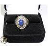 Image 1 : ANTIQUE 925 WITH BLUE STONES AND DIAMOND CHIPS