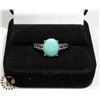 Image 1 : 925 VINTAGE WITH TURQUOISE AND 6 STONES