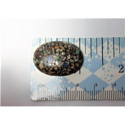 8)  NATURAL 13 CT OVAL MOSAIC OPAL