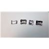 Image 2 : 10)  LOT OF 4 EMERALD CUT PALE MAUVE