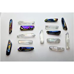 13)  LOT OF 15 TITANIUM QUARTZ HEALING