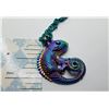 Image 1 : 23)  RAINBOW TITANIUM GECKO PENDANT