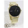 Image 1 : NEW MEIBO GOLD TONE UNISEX WATCH W/ MESH BAND