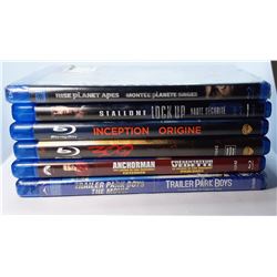 25)  LOT OF 6 BLU-RAY  DVD MOVIES