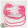 Image 1 : LOT OF 5 CHILDRENS FACE SHIELDS-WHITE BUNNY